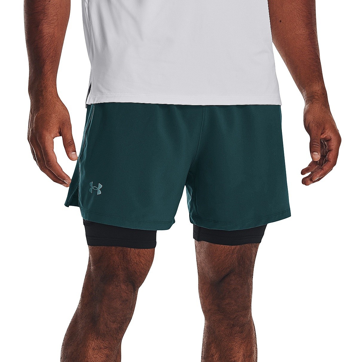 Under armour qualifier 2 in 1 clearance shorts mens