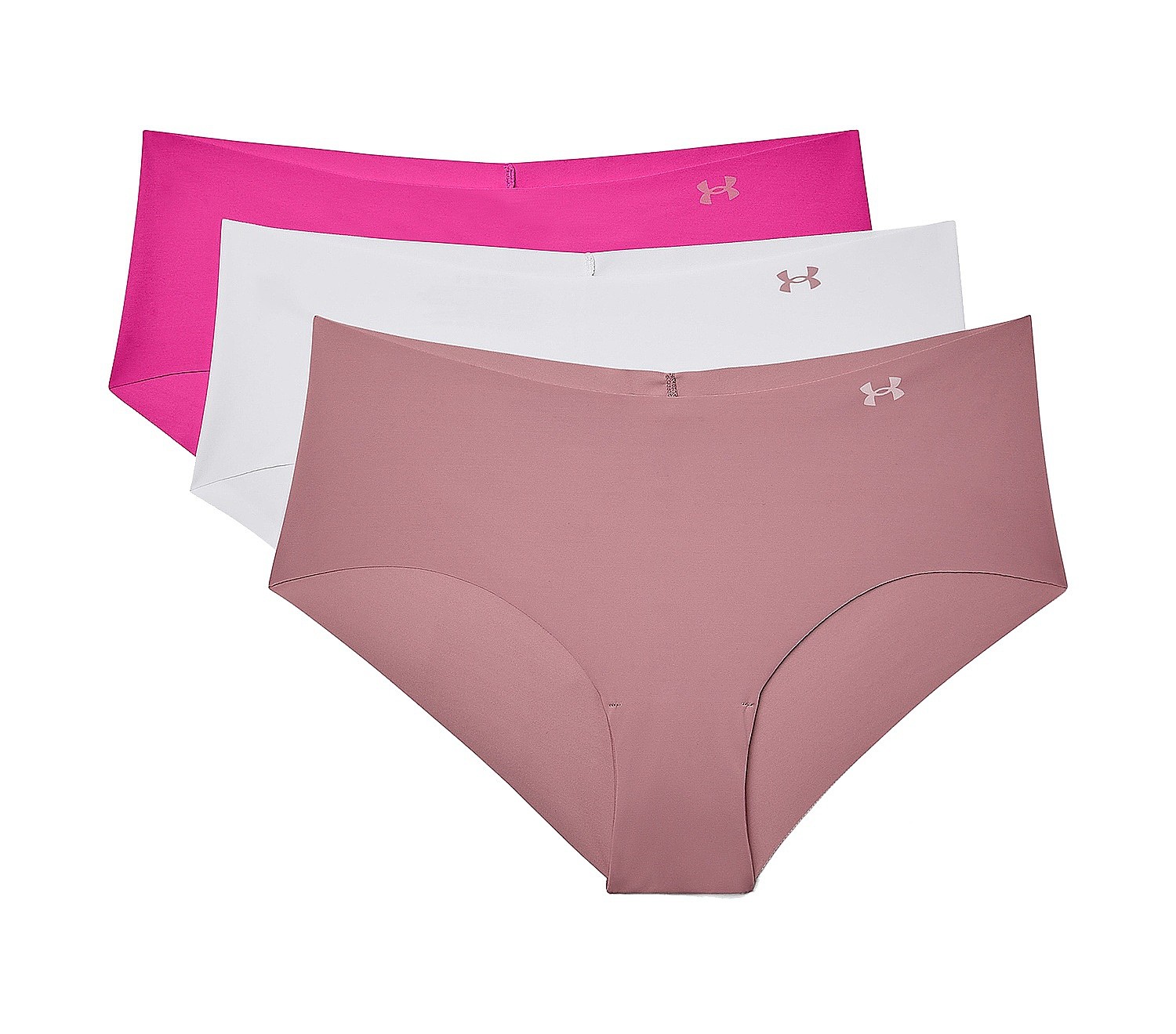 culotte Under Armour Pure Stretch Hipster 3 Pack - Pink Elixir/Halo Gray - women´s