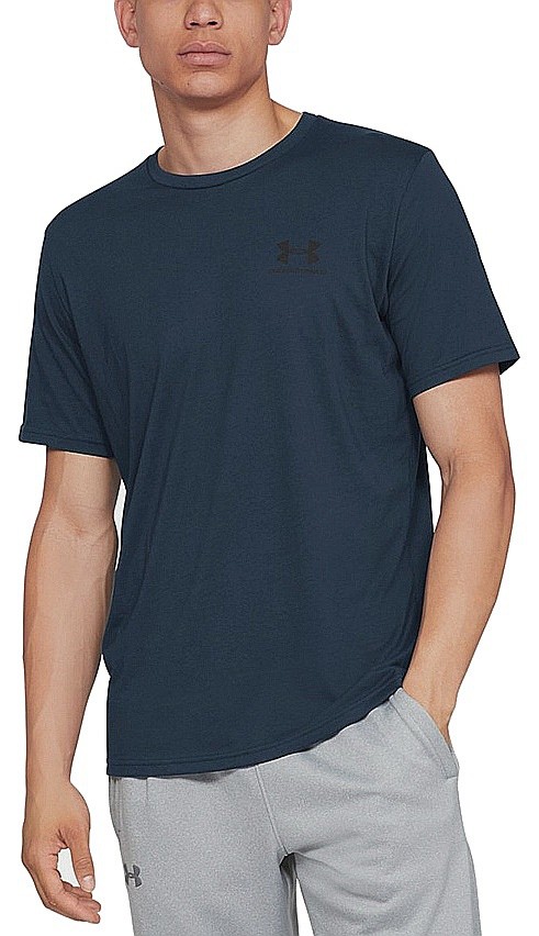 рубашка Under Armour Sportstyle Left Chest - Academy/Black - men´s