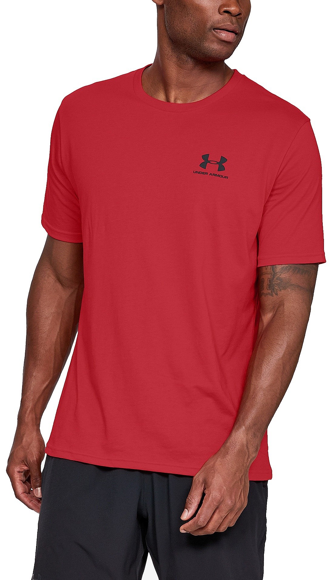 T-shirt Under Armour Sportstyle Left Chest - Red/Black - men´s