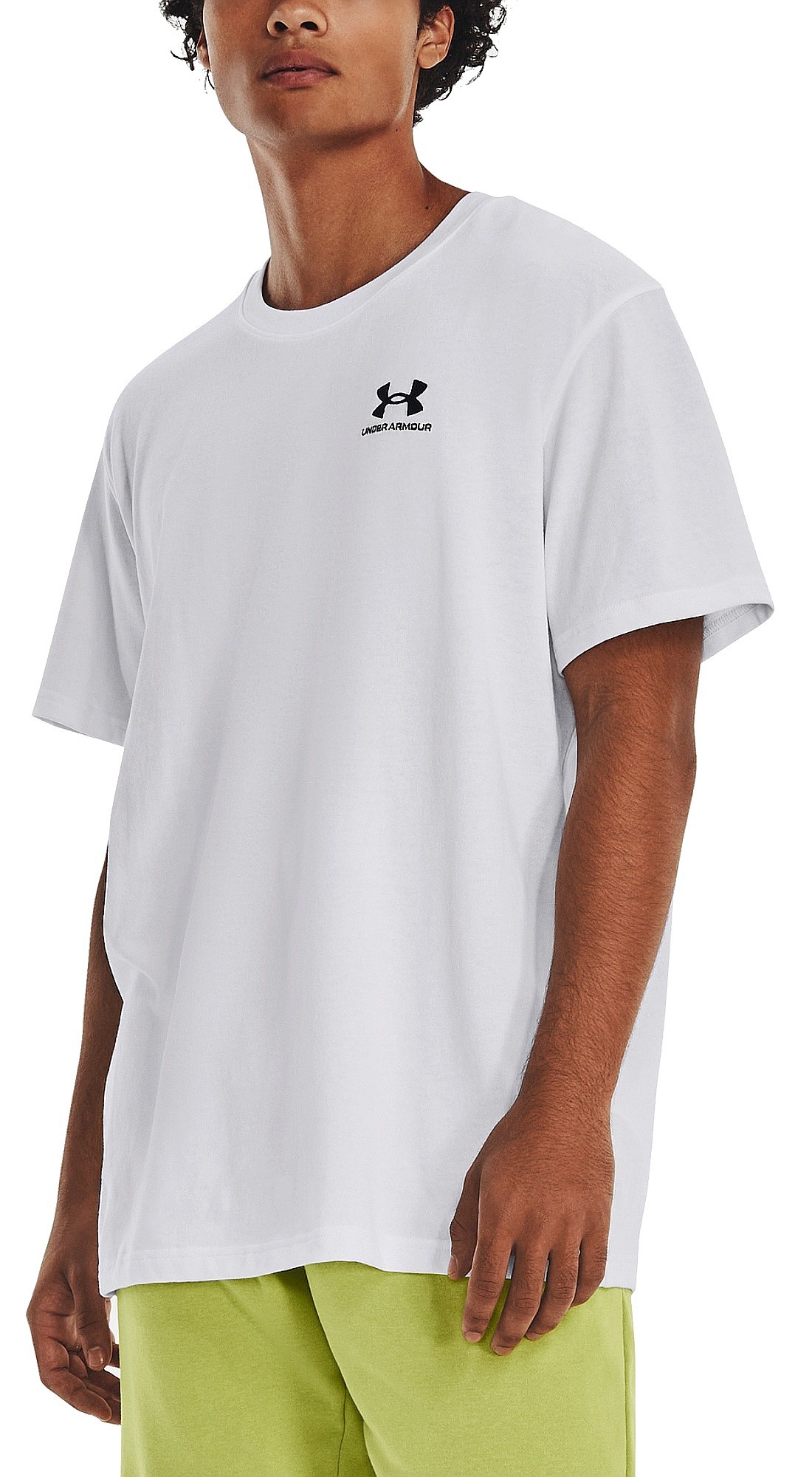 tričko Under Armour Logo Embroidered Heavyweight - White/Black