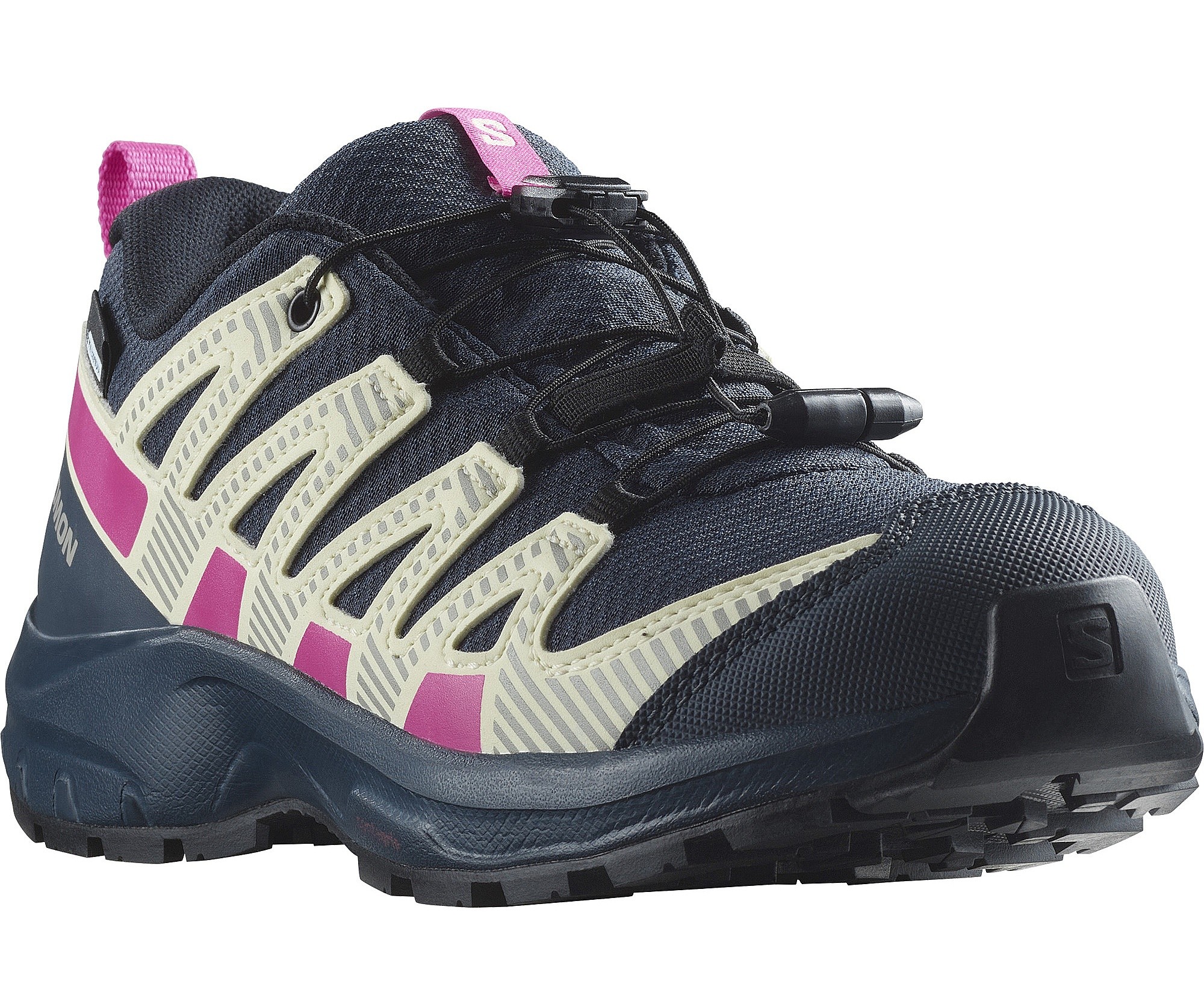 Schuhe Salomon XA Pro 3D V8 CSWP J - India Ink/Transparent Yellow/Pink Gio - unisex junior