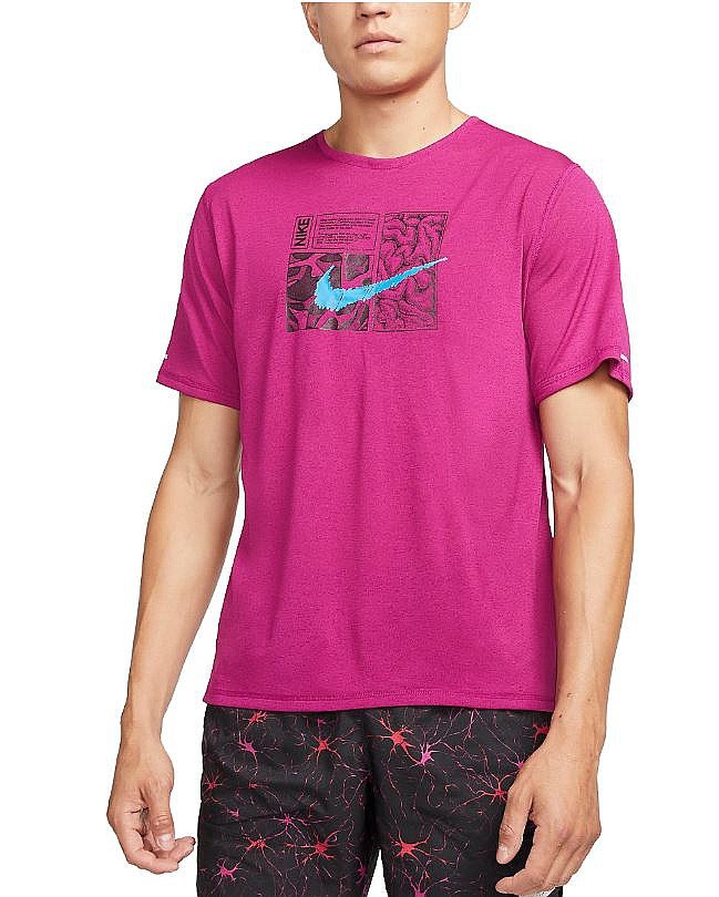 рубашка Nike Dri-Fit Miler D.Y.E. - Dynamic Berry/Laser Blue - men´s