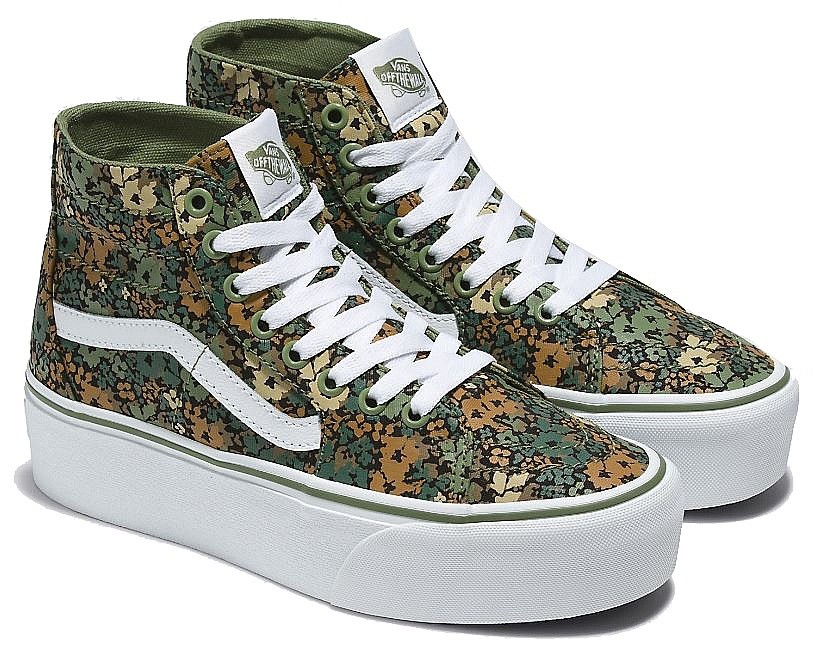 Schuhe Vans Sk8-Hi Tapered Stackform - Camo Floral Loden Green