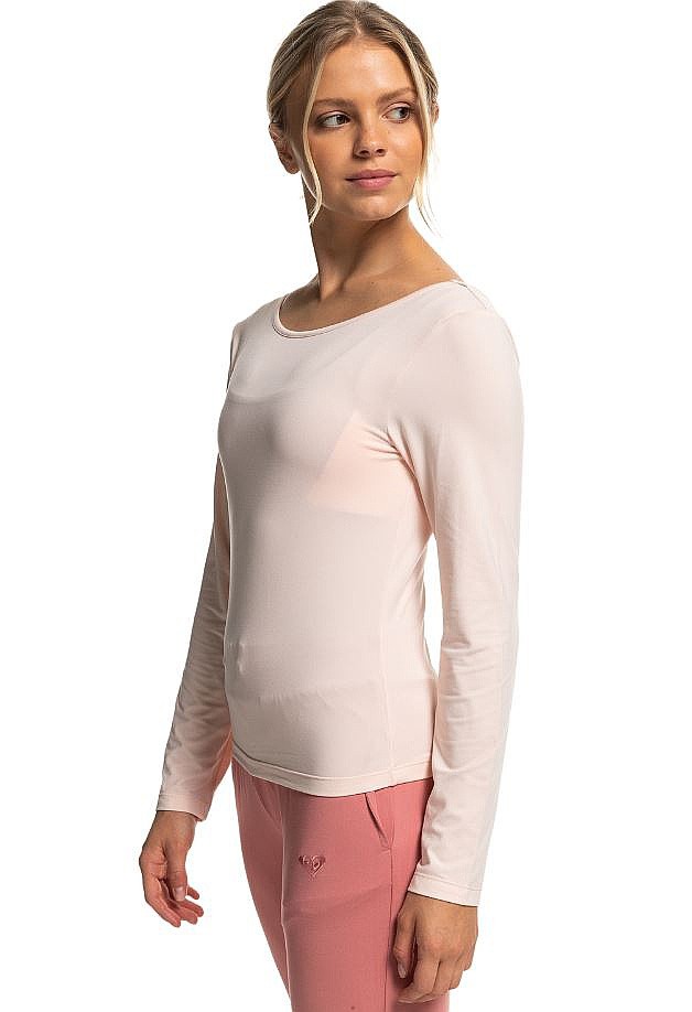 T-shirt Roxy Naturally Active Low Cut Back LS - NDS0/Pale Dogwood - women´s