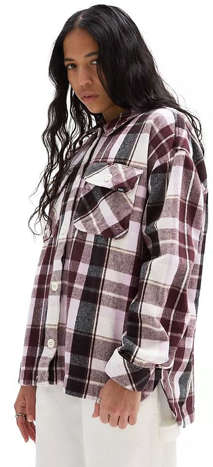 рубашка Vans Eliza Os Woven Shacket LS - Fudge - women´s