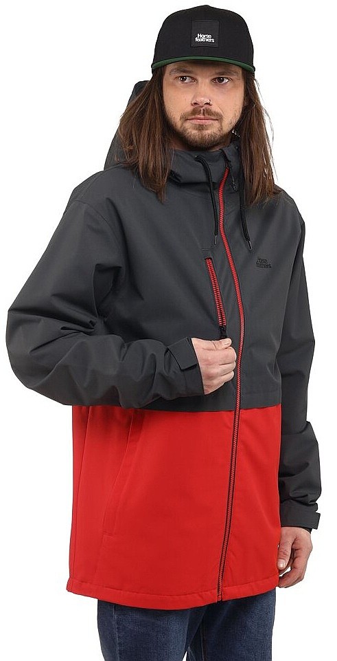 veste Horsefeathers Closter II - Phantom/Lava Red - men´s