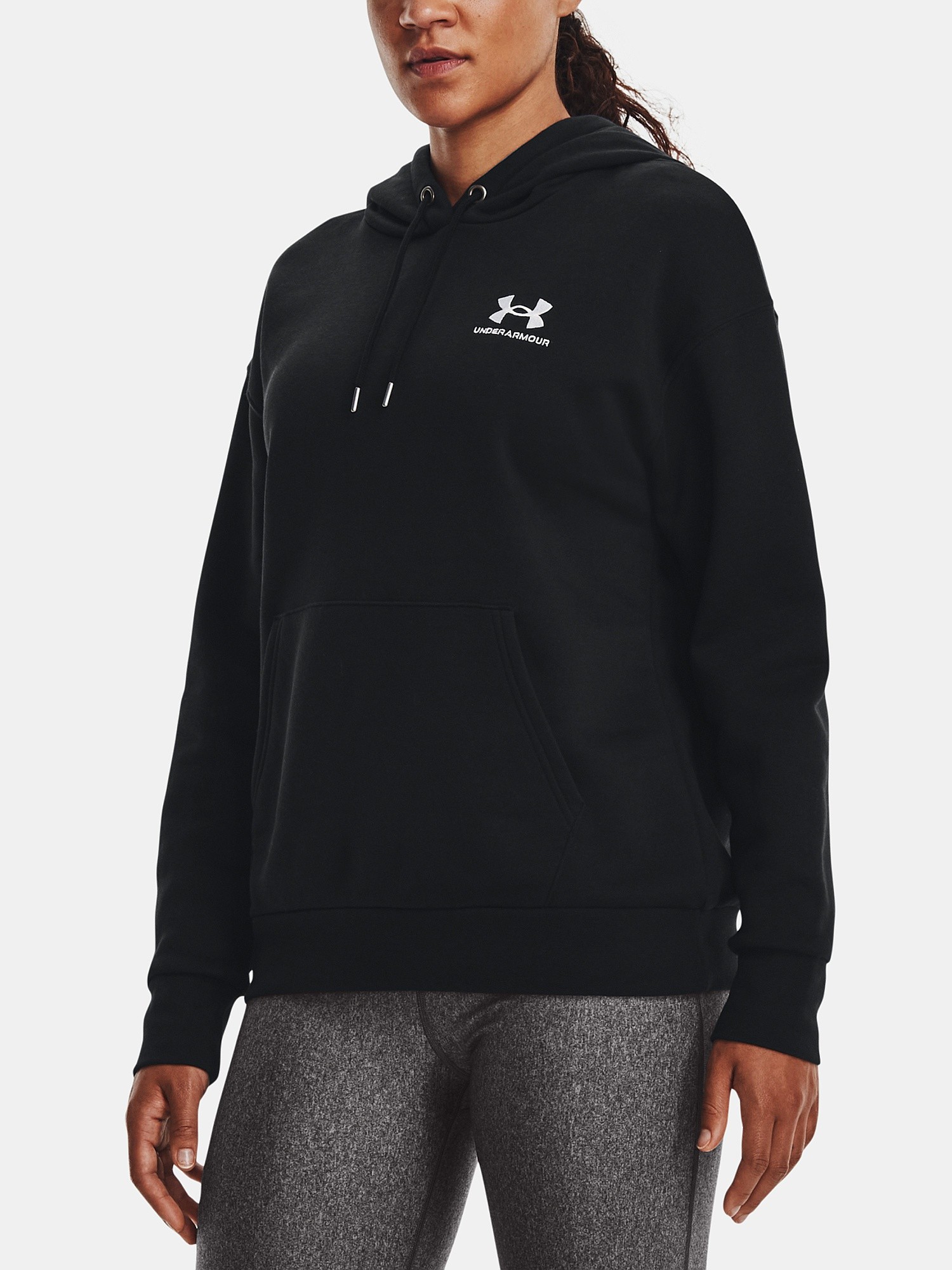 Sweatshirt Under Armour Essential Fleece - Black/White - women´s