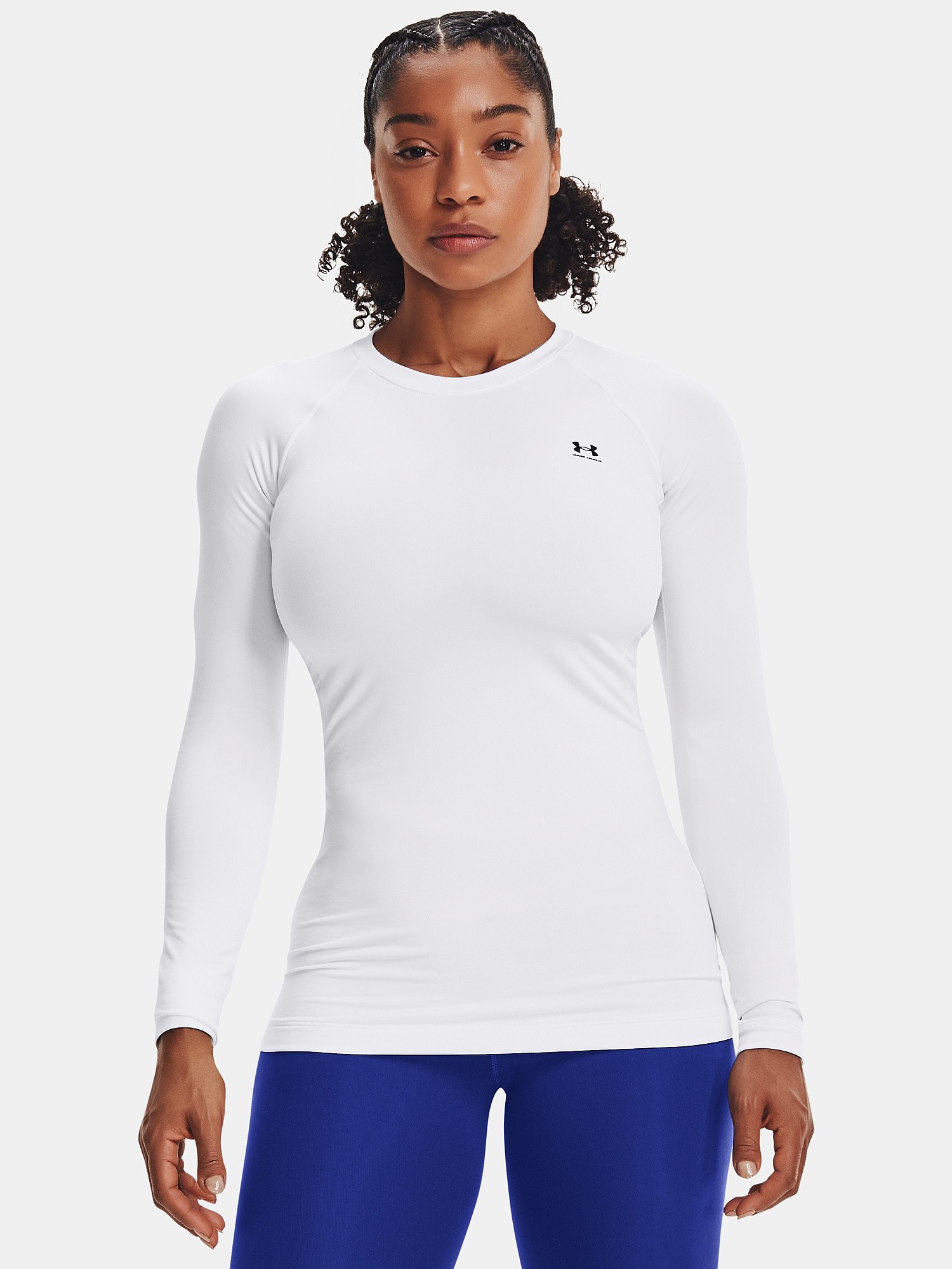 T-Shirt Under Armour Authentics Crew LS - White/Black - women´s