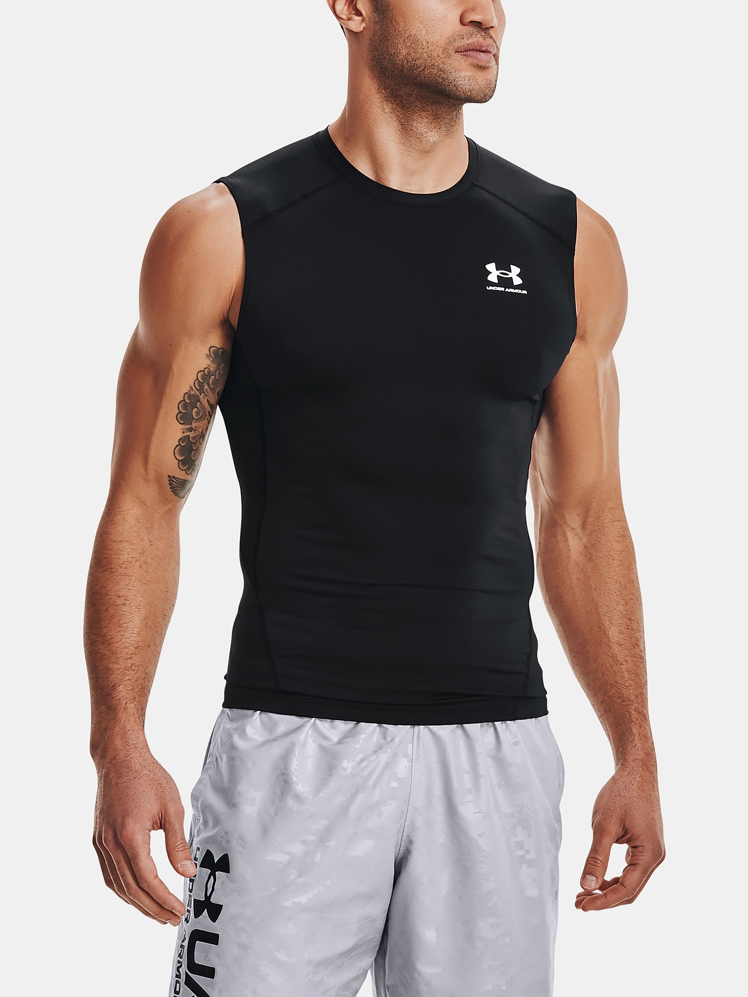 Unterhemd Under Armour HeatGear Armour Compression - Black/White - men´s