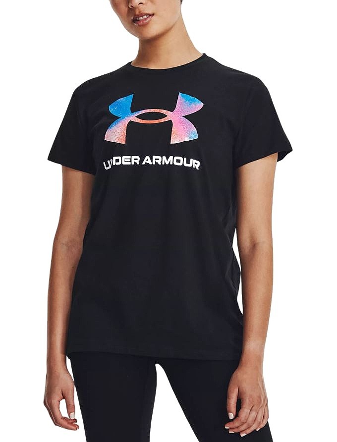 рубашка Under Armour Sportstyle Logo - Black/White - women´s
