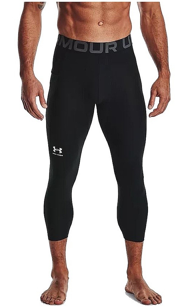 jambières Under Armour HeatGear Armour 3/4 - Black/White - men´s
