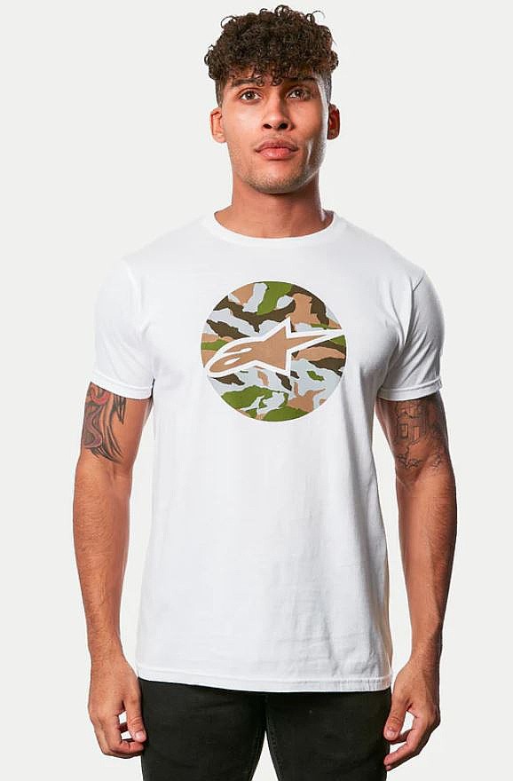 T-shirt Alpinestars Camo Disk - White - men´s