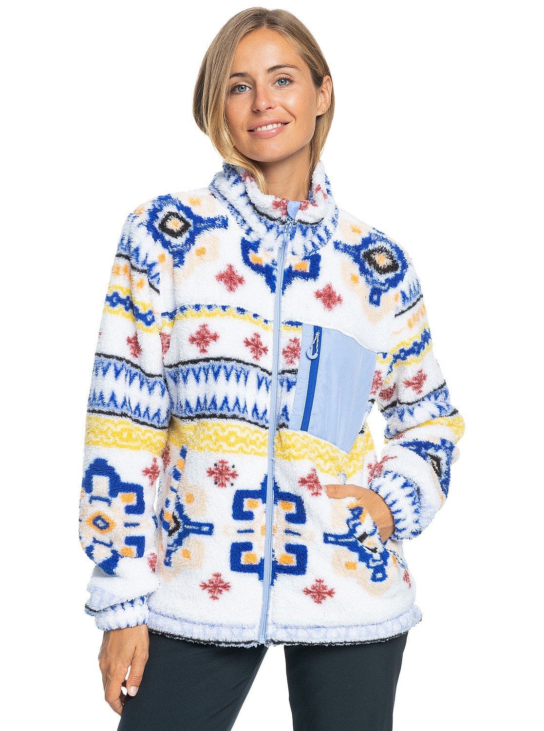 кофта Roxy Alabama Zip - WBB7/Bright White Chandail - women´s
