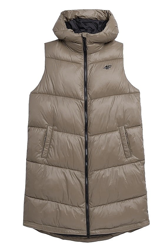 gilet 4F 4FAW23TVESF074 - 82S/Light Brown - women´s