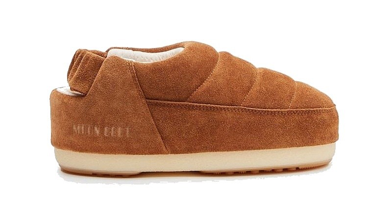 pantofi Moon Boot Sandal Band Suede - Cognac