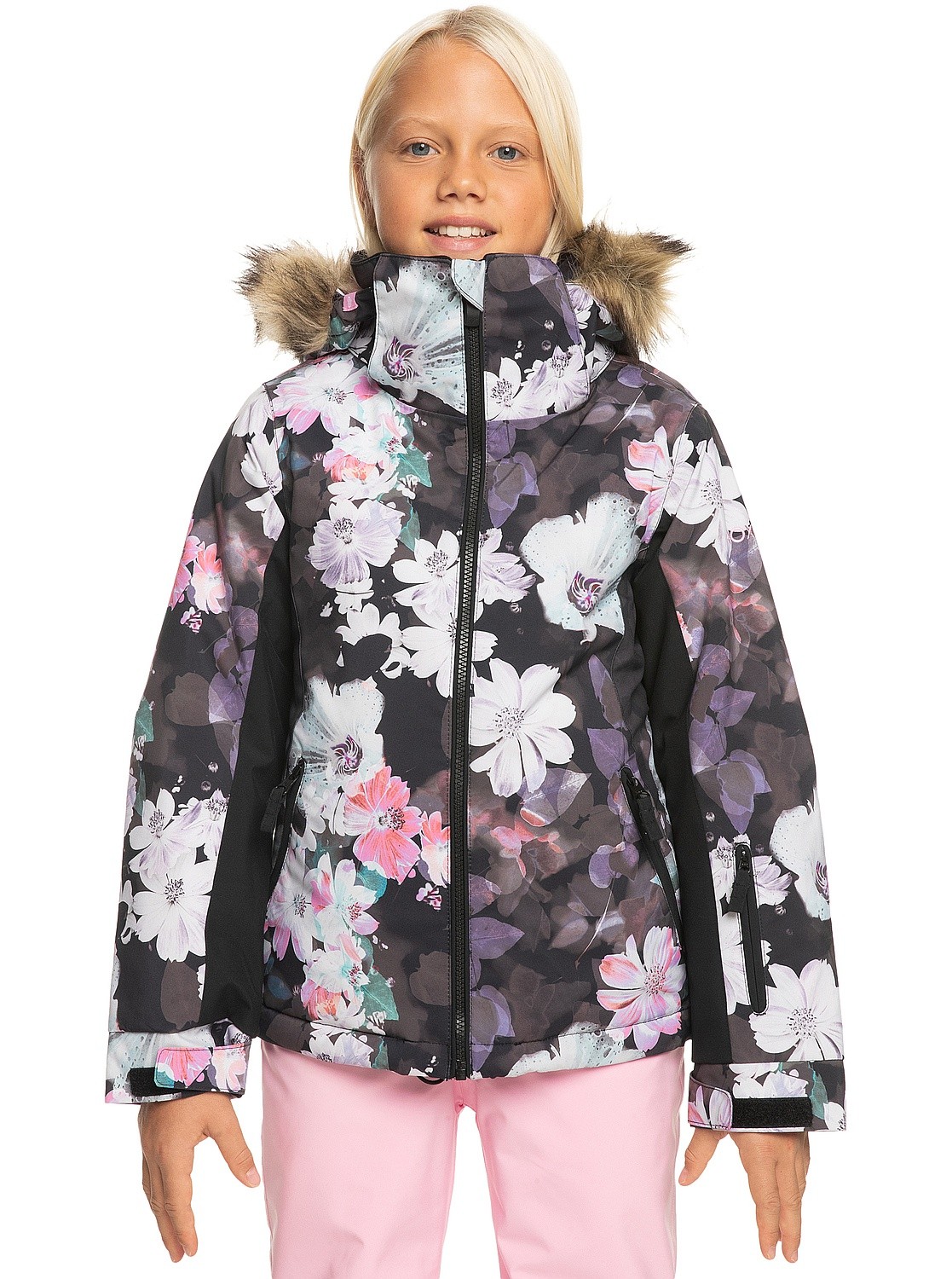 куртка Roxy Jet Ski - KVJ1/True Black Blurry Flower - girl´s