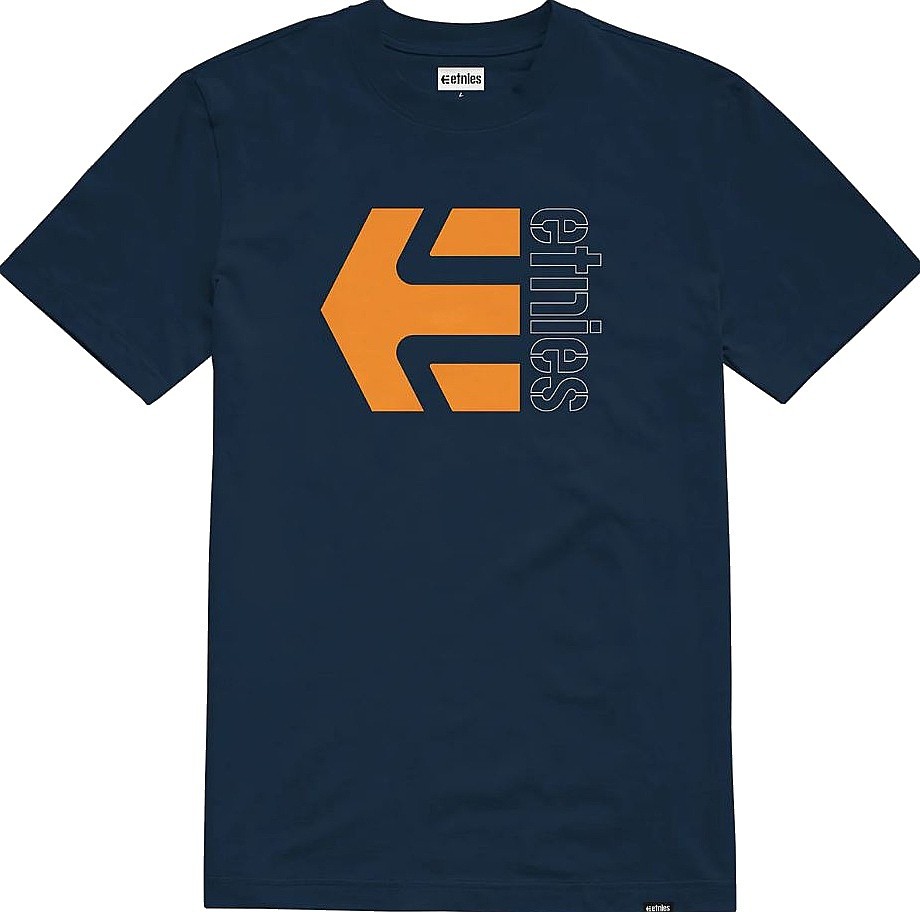 tričko Etnies Corp Combo - Navy/Orange