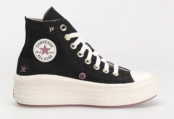 topánky Converse Chuck Taylor All Star Move Hi - A07136/Black/Dreamy Dahlia/Egret