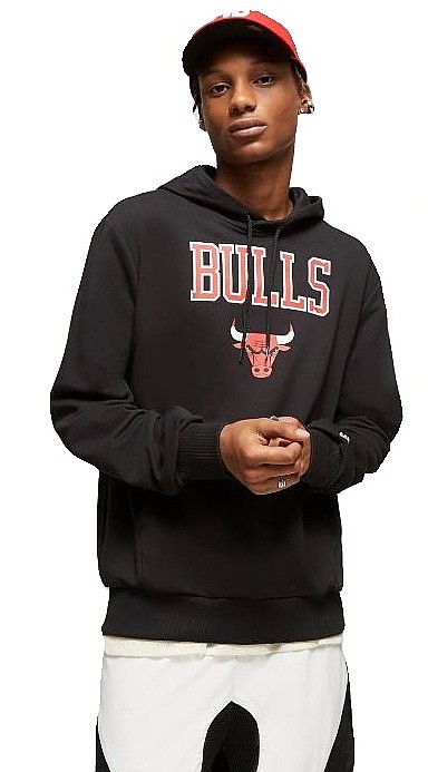 Sweatshirt New Era Regular Hoody NBA Chicago Bulls - Black/Faded Red - men´s