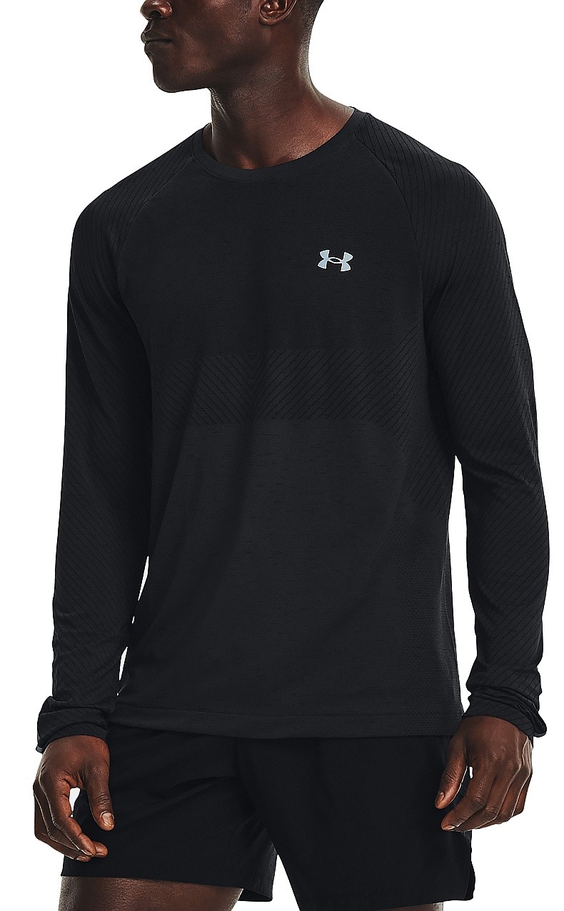 shirts Under Armour Seamless Run LS - Black - men´s