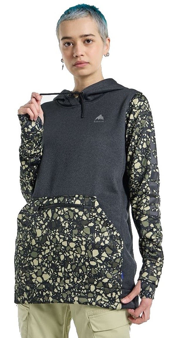 кофта Burton Oak Long Pullover - True Black Heather/Sediment - women´s