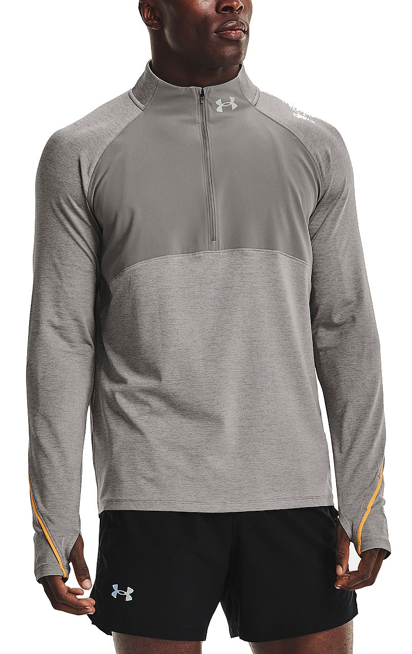 tričko Under Armour Qualifier Run 2.0 LS - Concrete Full Heather