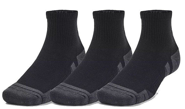 носки Under Armour Performance Tech Quarter 3 Pack - Black/Jet Gray