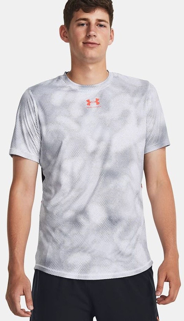 tricou Under Armour Challenger Pro Training Printed - White/Beta - men´s