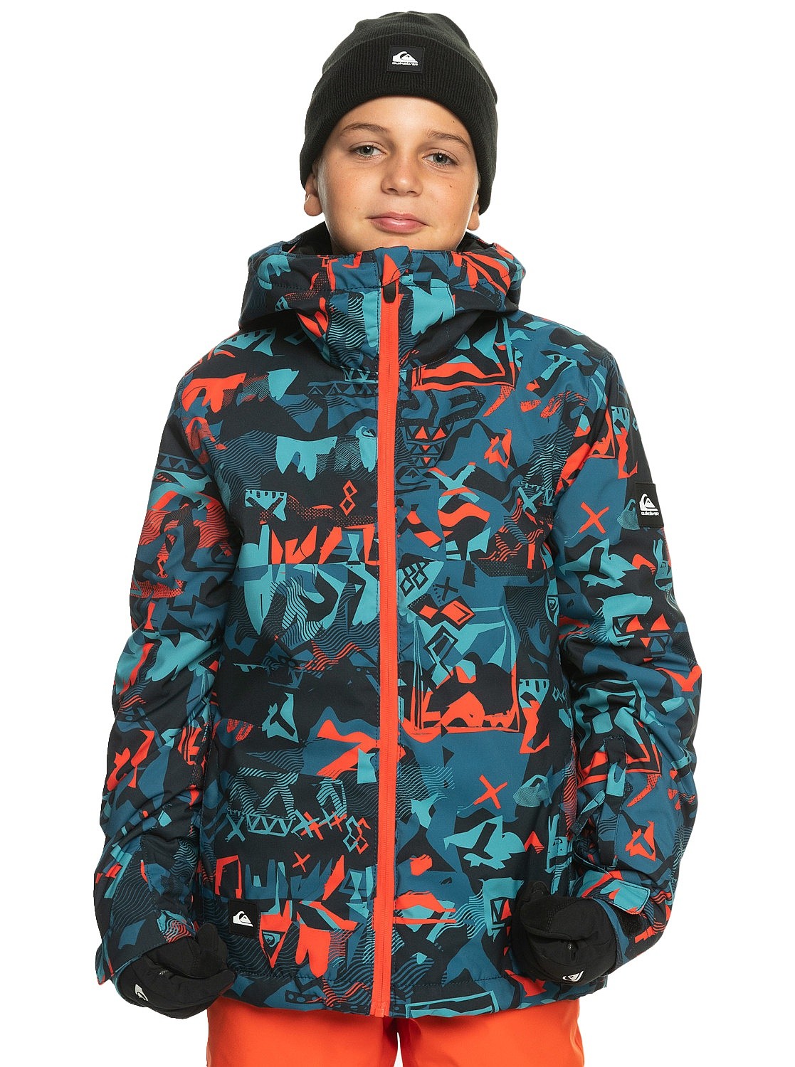 Jacke Quiksilver Mission Printed - NNK1/Building Moutains Grenadine - boy´s
