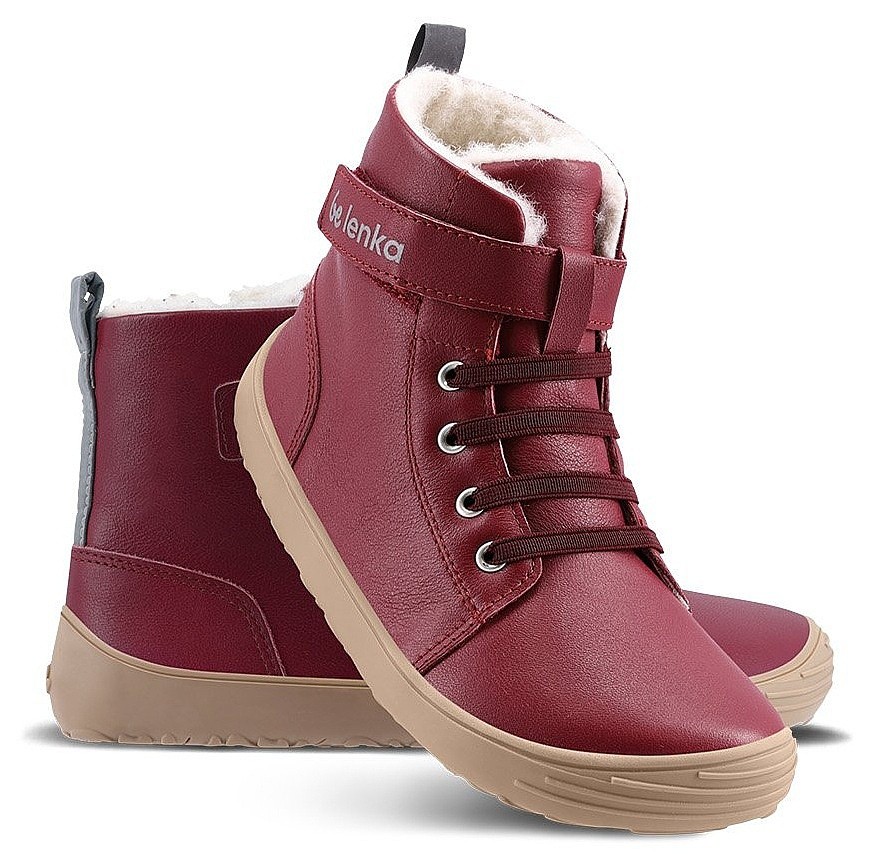 pantofi Be Lenka Winter - Dark Cherry Red - unisex junior