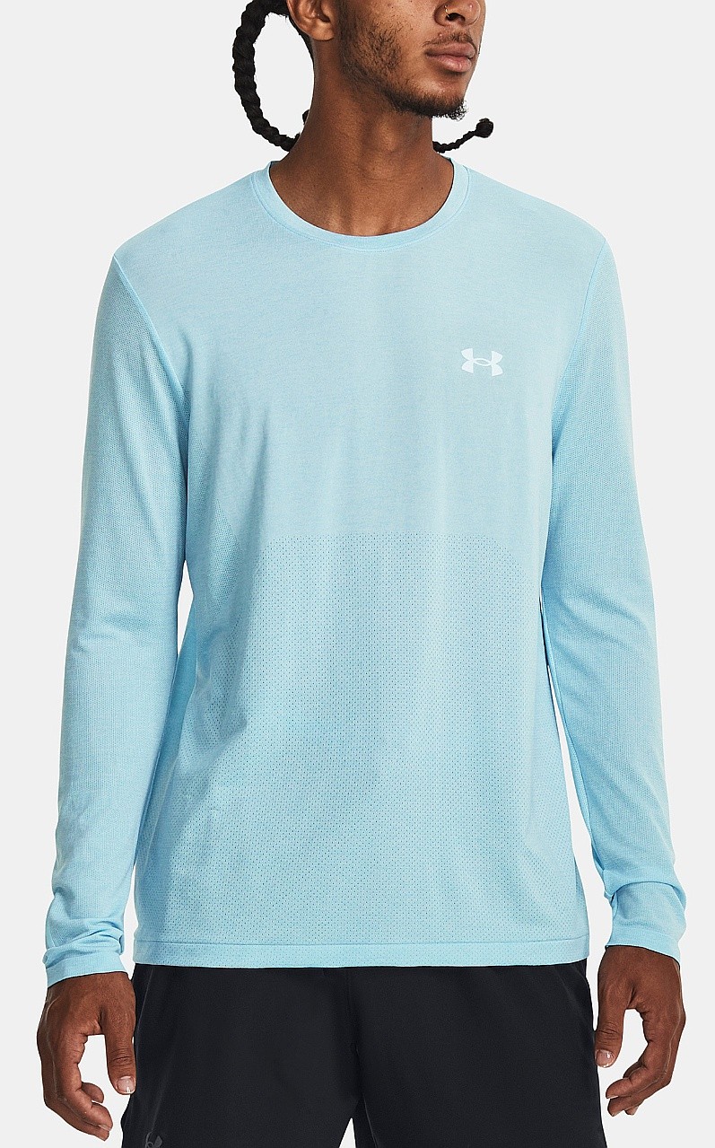 camisa Under Armour Seamless Stride LS - Blizzard/Reflective - men´s