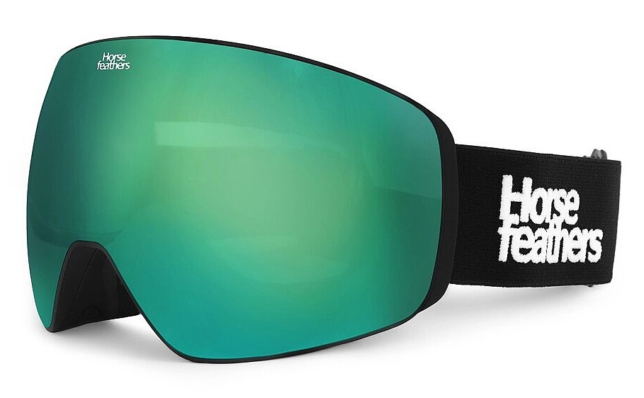 maschera da sci Horsefeathers Scout - Black/Mirror Green