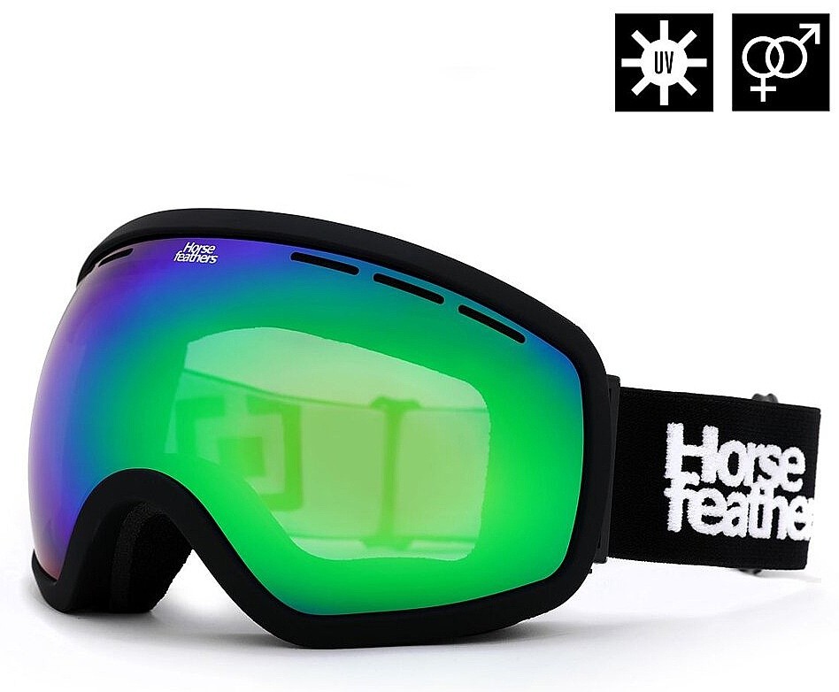 goggles Horsefeathers Knox - Black/Mirror Green