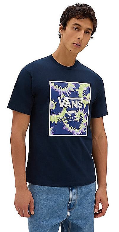 shirts Vans Classic Print Box - Navy/Shadow Lime - men´s
