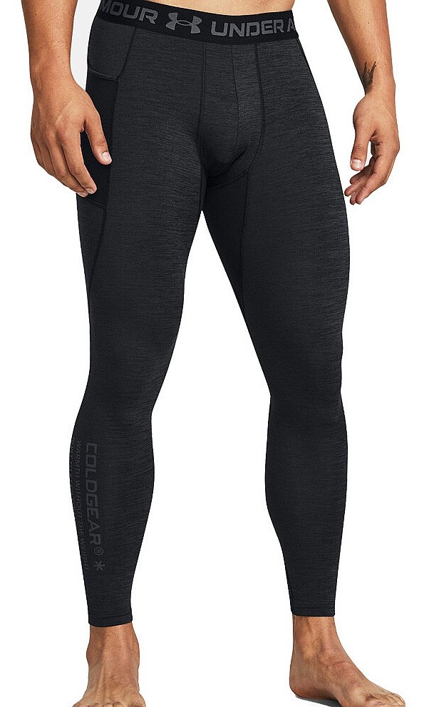 jambières Under Armour ColdGear Armour Twist - Black/Black - men´s