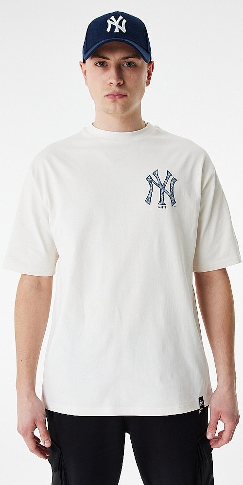 T-shirt New Era Player Graphic OS MLB New York Yankees - Off White/Navy - men´s