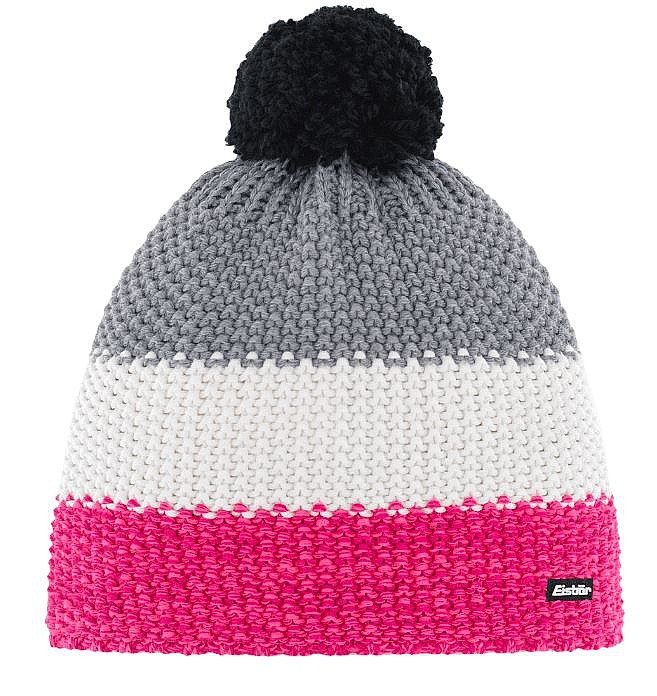 gorra Eisbär Star Pompon MÜ - 142/Pinkmeliert/White/Graumele