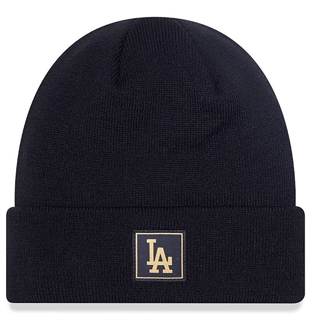 Mütze New Era Metallic Badge Cuff MLB Los Angeles Dodgers - Black/Metallic Gold - men´s