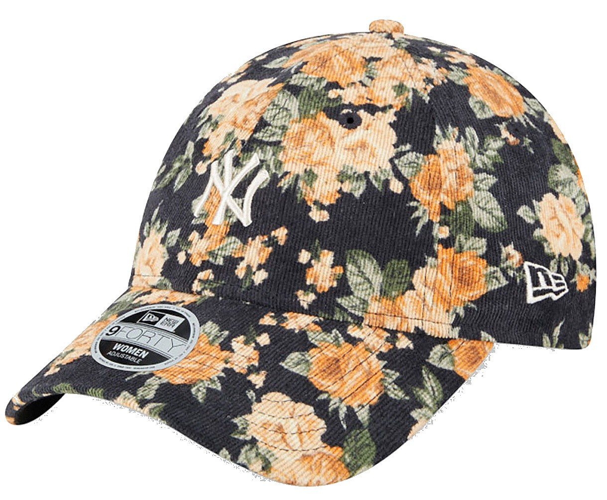 casquette New Era 9FO Floral Cord MLB New York Yankees - Navy/White - women´s