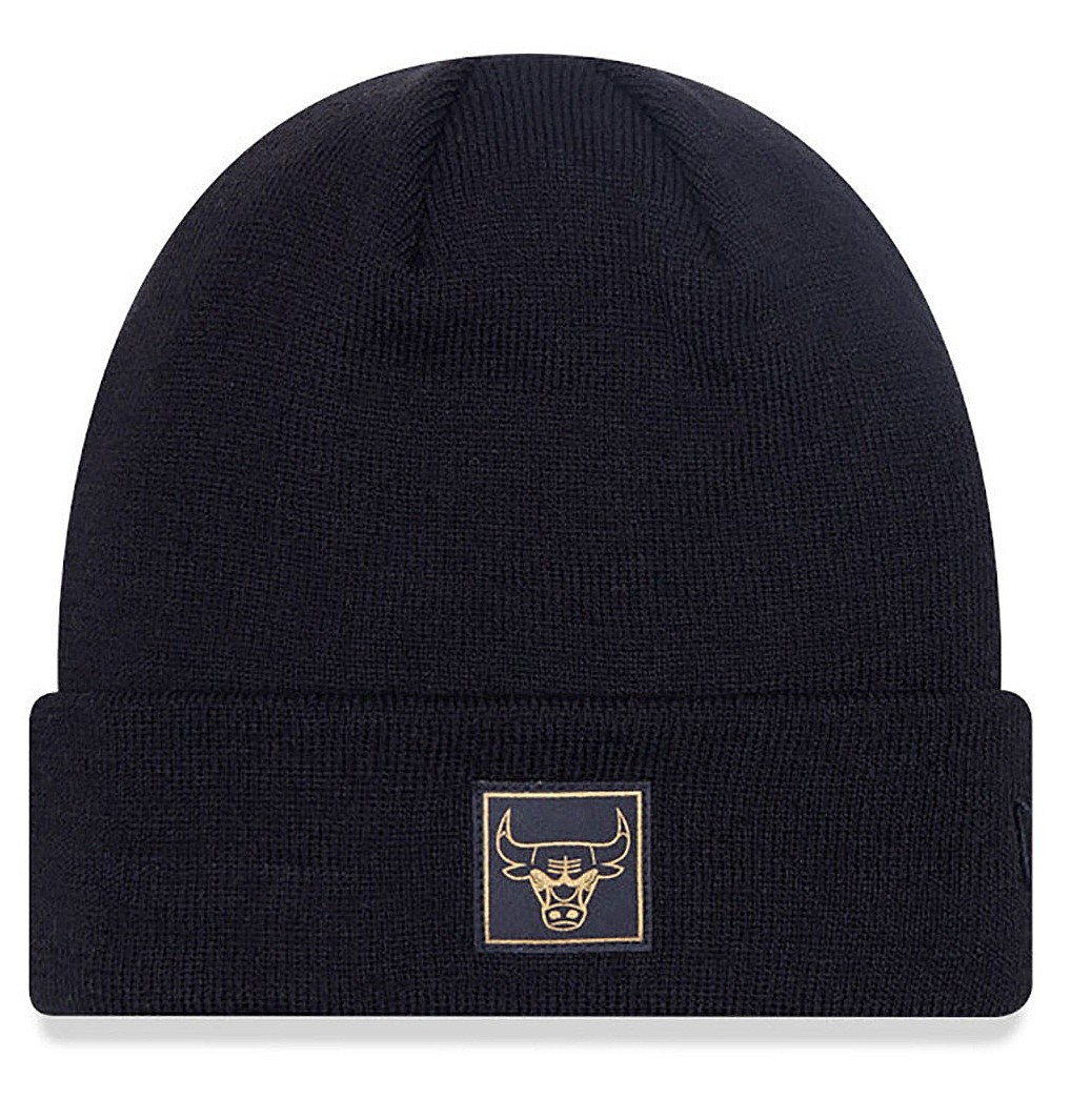 chapeau New Era Metallic Badge Cuff NBA Chicago Bulls - Black/Metallic Gold - men´s