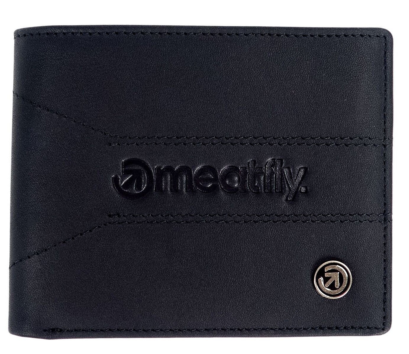 portefeuille Meatfly Zac Premium Leather - Black - men´s