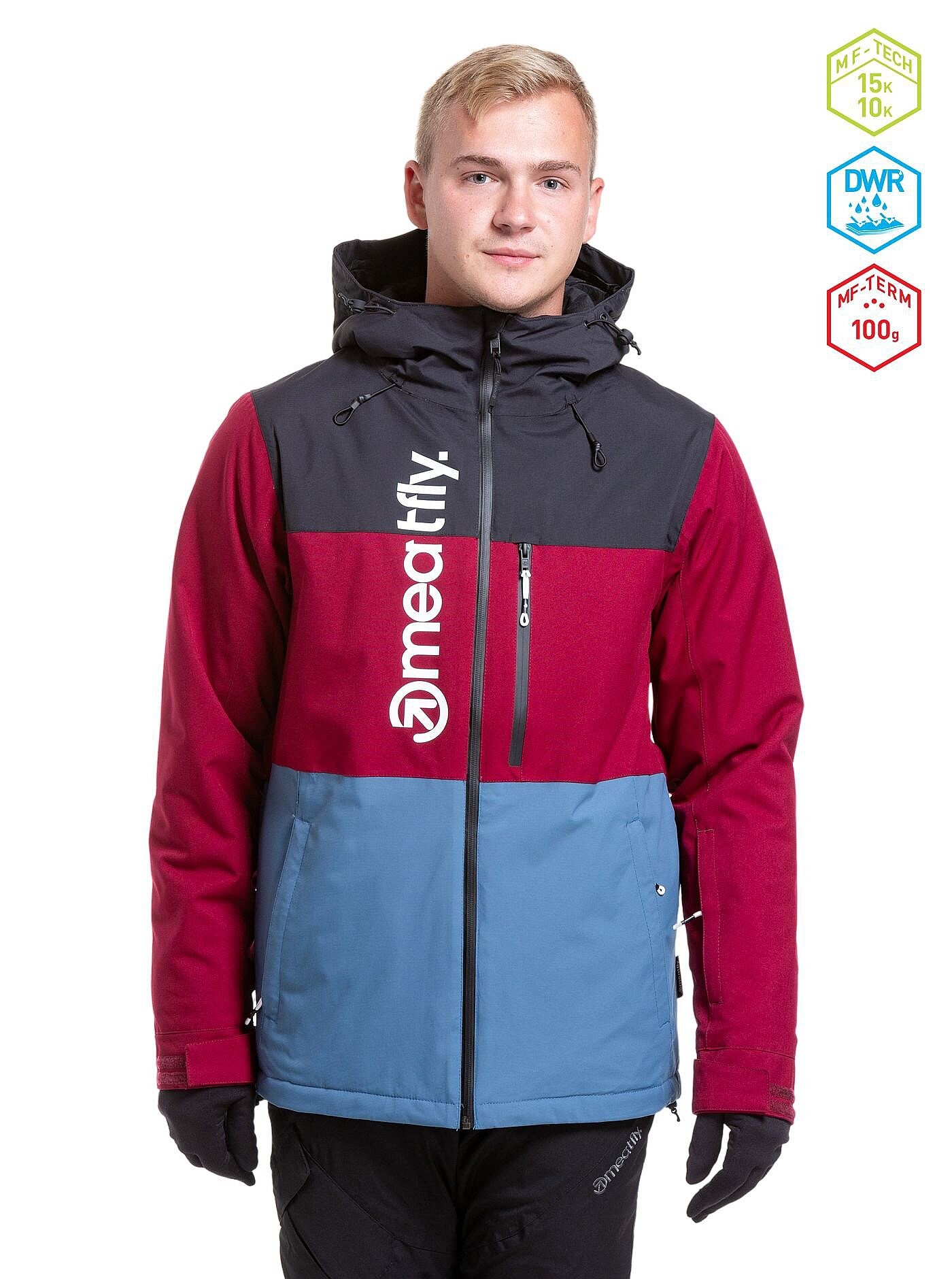 kurtka Meatfly Manifold - Beet Red/Slate Blue
