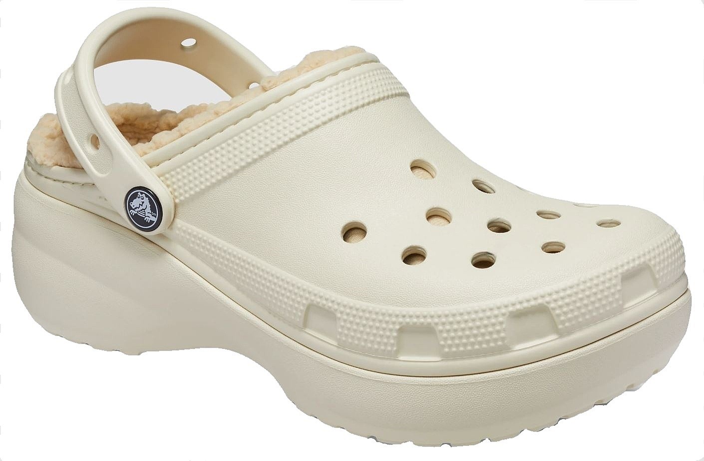 sko Crocs Classic Platform Lined Clog W - Bone - women´s
