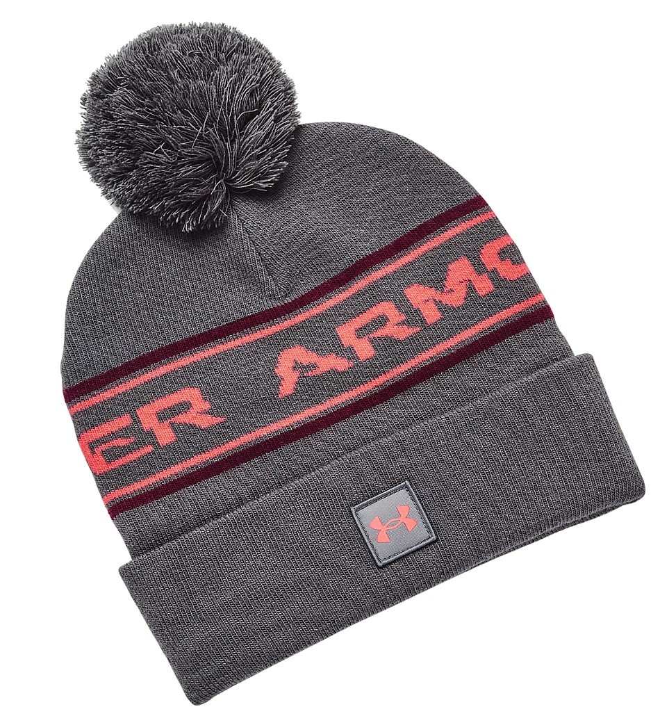 шляпа Under Armour Halftime Pom - Pitch Gray/Dark Maroon/Venom Red - men´s
