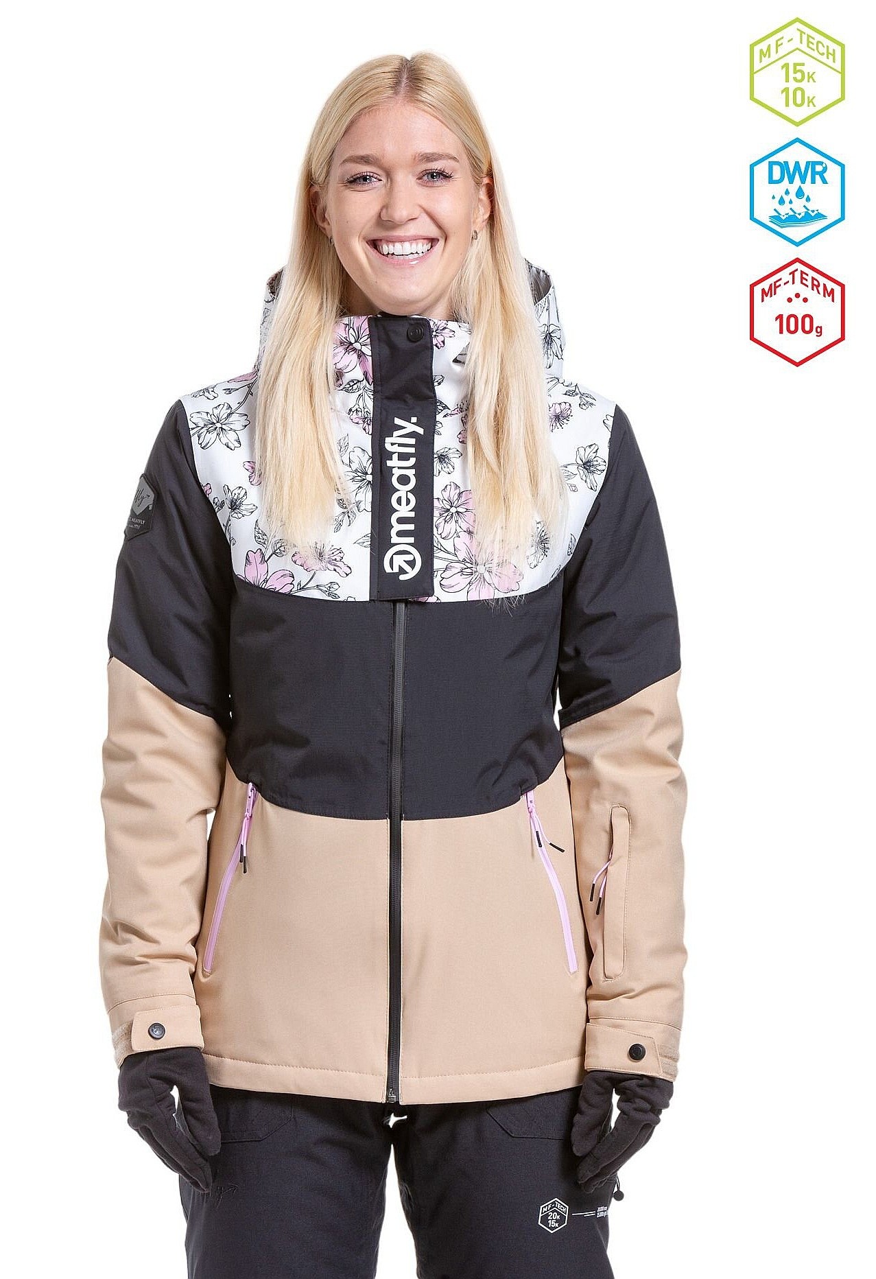 Jacke Meatfly Kirsten - Blossom White/Latte - women´s