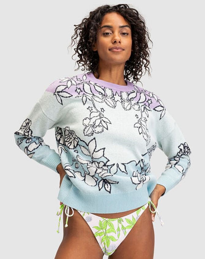 свитер Roxy Roxy X Rowley - BDY1/Fair Aqua Laurel Floral - women´s