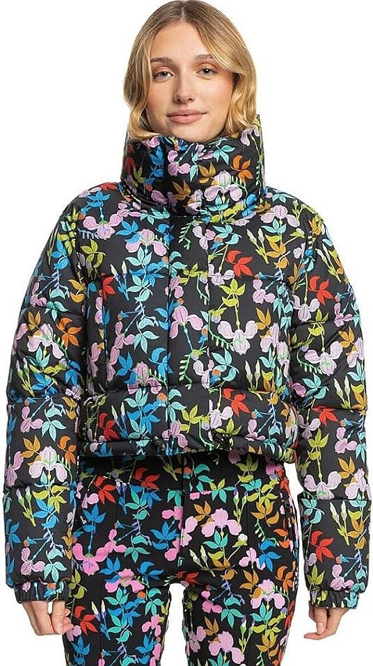 Jacke Roxy Roxy X Rowley Short Puffer - KVJ7/True Black Multifloral - women´s