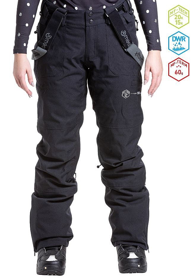 pantalon Meatfly Foxy - Black - women´s
