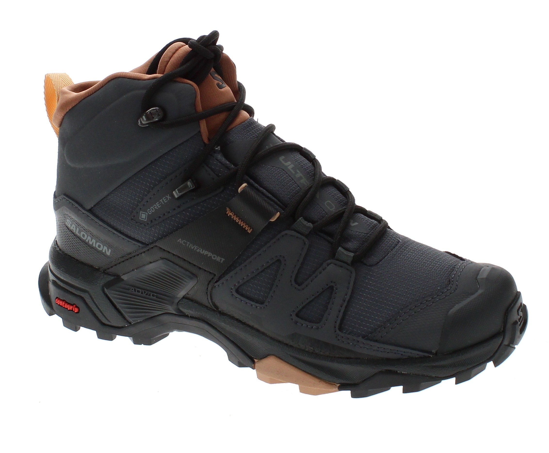 chaussures Salomon X Ultra 4 Mid GTX W - Ebony/Mocha Mousse/Almond Cream - women´s